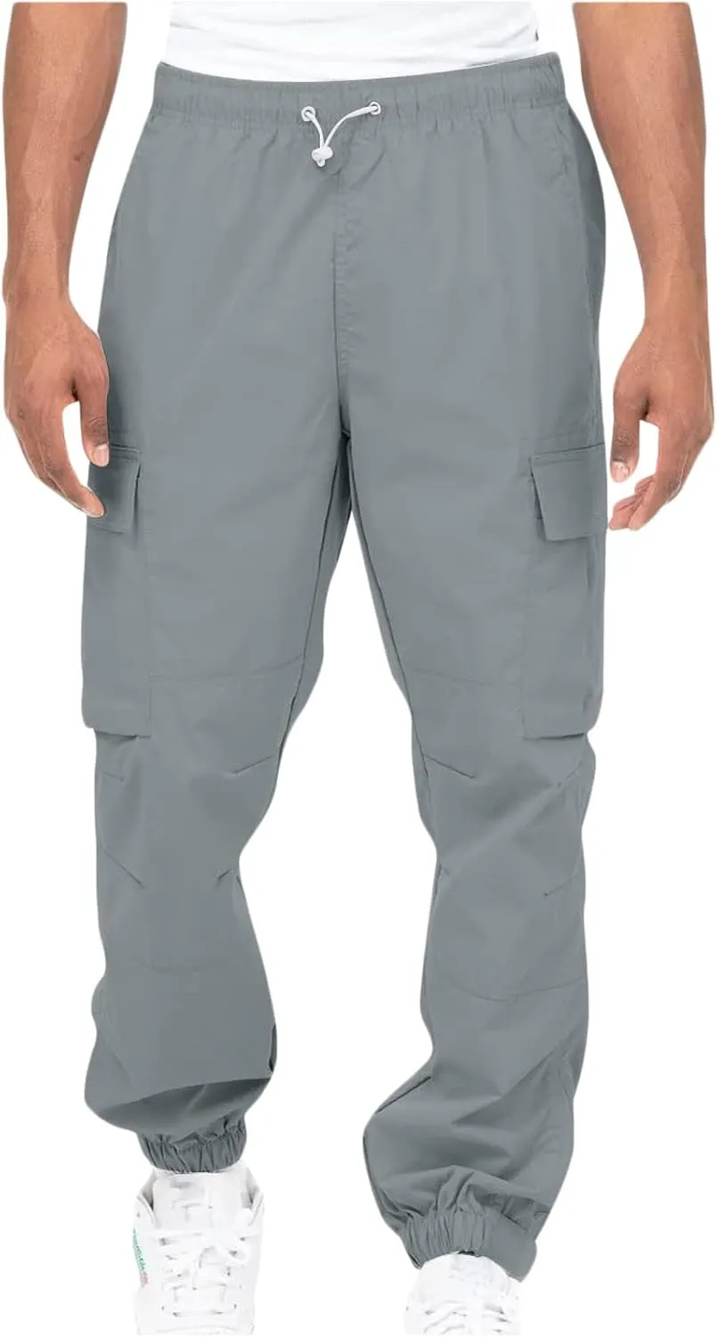 Men's Relaxed Fit Cargo Pants Baggy Straight Leg Pant Outdoor Sweatpants Loose Comfy Trousers Track Bottoms Plus Size