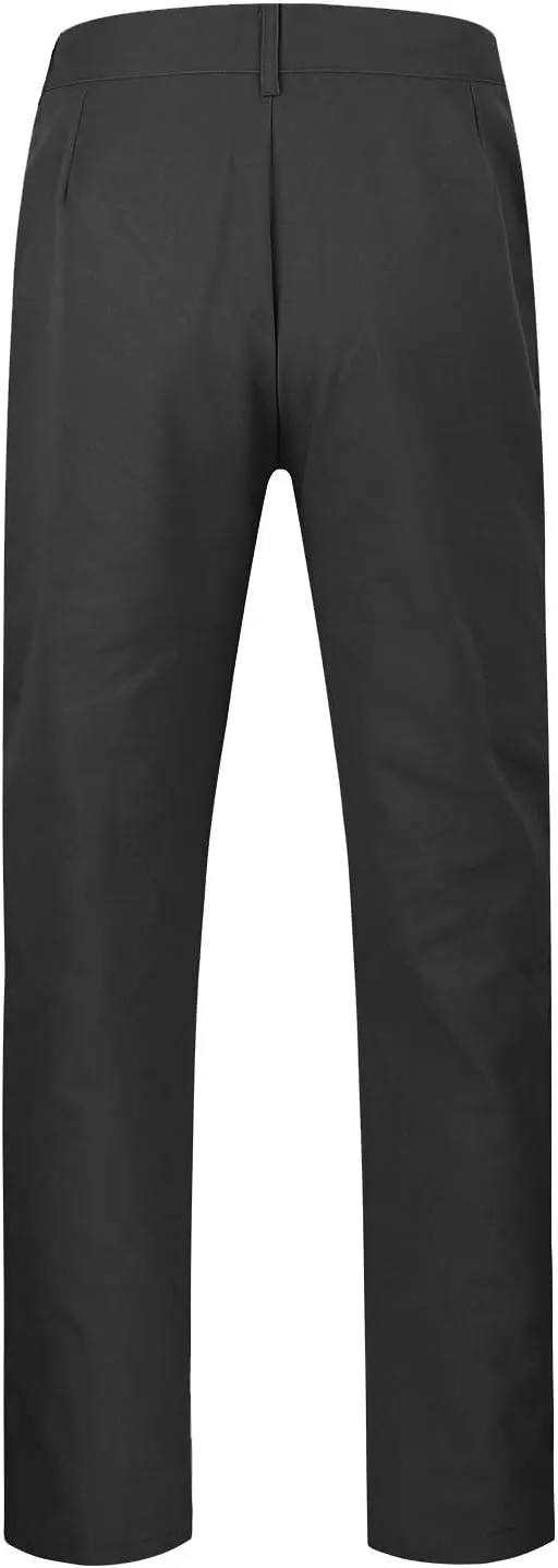 Mens Solid Color Tight Leisure Pants Mid Waist Multi Pockets Tactical Business Trouser Dressy Casual Outdoor Versatile Pants