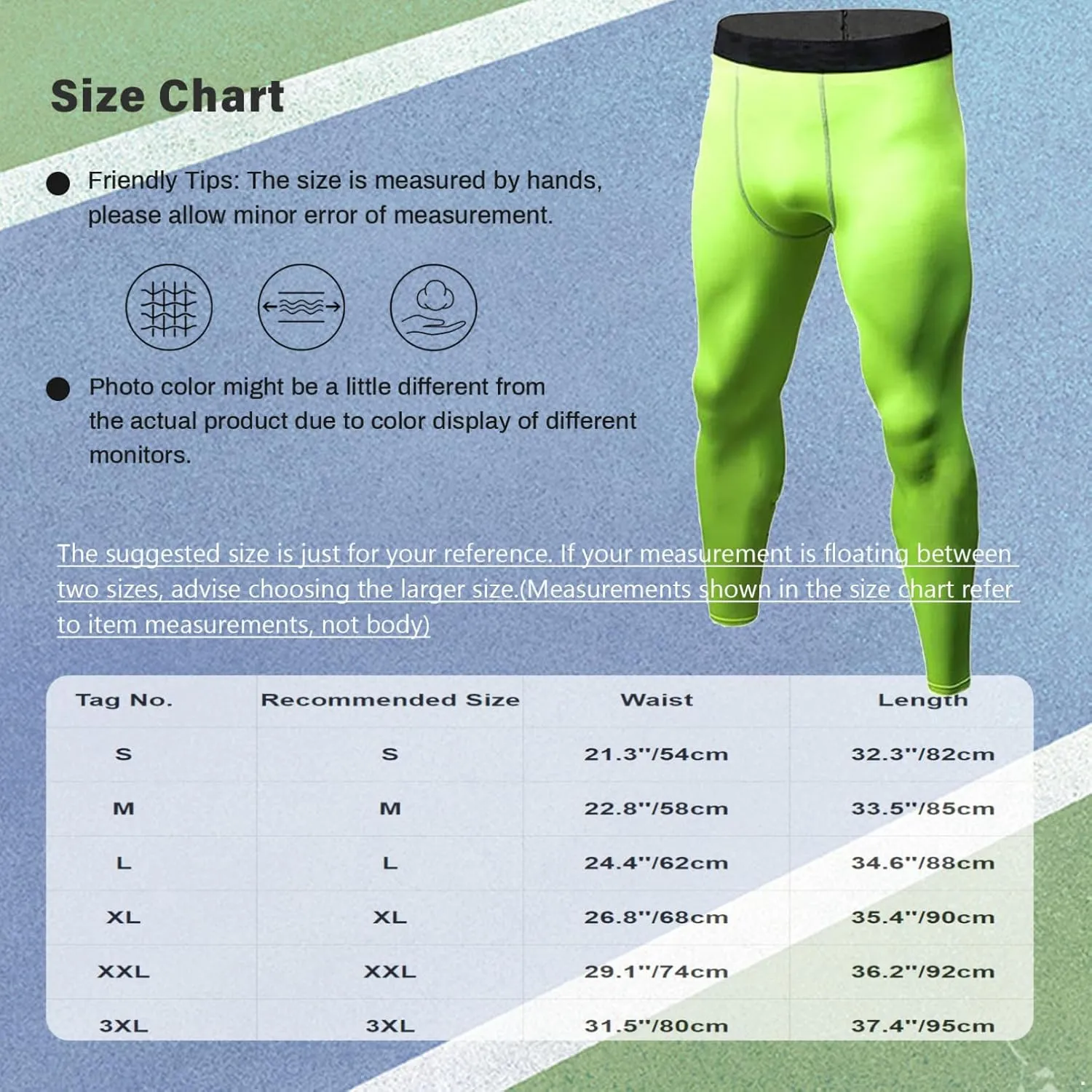 Mens Thermal Compression Pants Athletic Sports Leggings Base Layer Running Cycling Tights Leggings Workout Bottoms