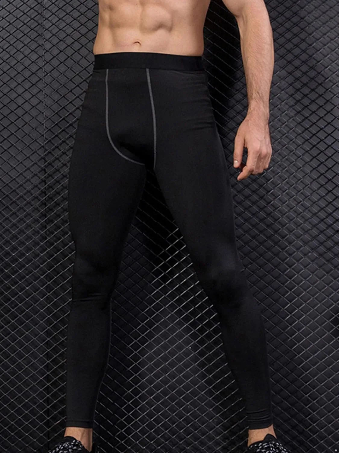 Mens Thermal Compression Pants Athletic Sports Leggings Base Layer Running Cycling Tights Leggings Workout Bottoms