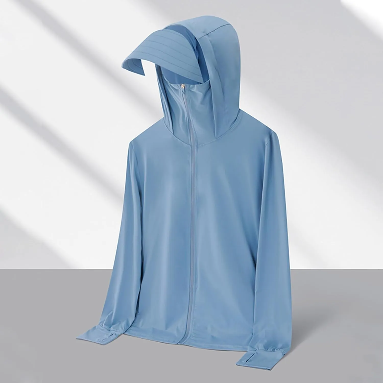 Men's UPF 50 Sun Protection Jacket Outdoor Lightweight Full Zip Long Sleeve Cooling Hiking Fishing Performance Shirts
