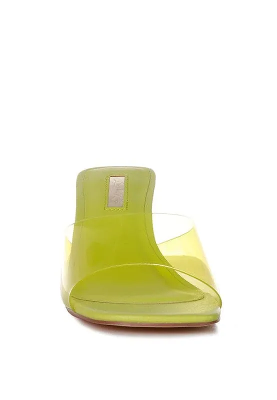 Miss Flirt Clear Strap Slide Sandals - 3 Colors
