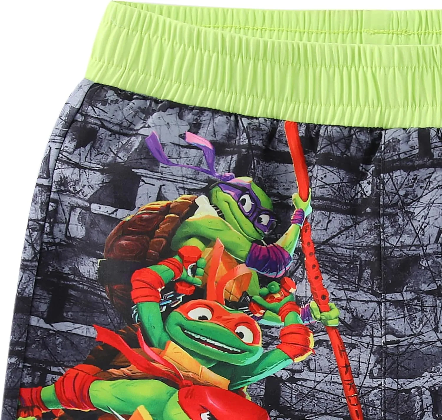 Nickelodeon Teenage Mutant Ninja Turtles Boys UPF 50  Rash Guard and Swim Trunks for Big Kids