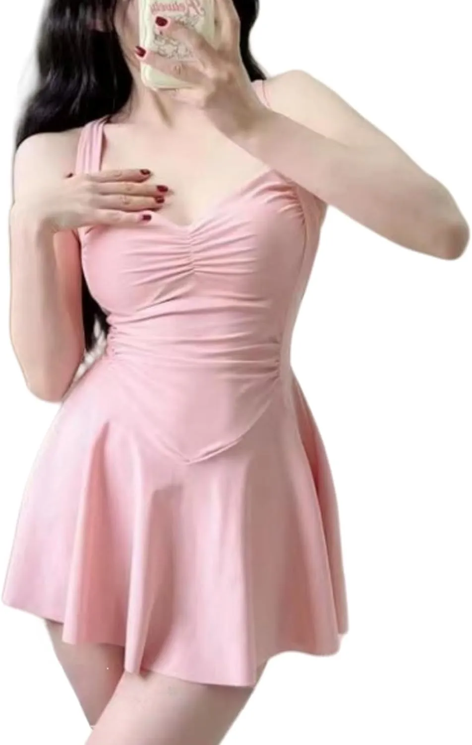 One Piece Swimsuit for Women,Tummy Control High Waisted Bathing Suit with Backless Design & Enhancing Cups