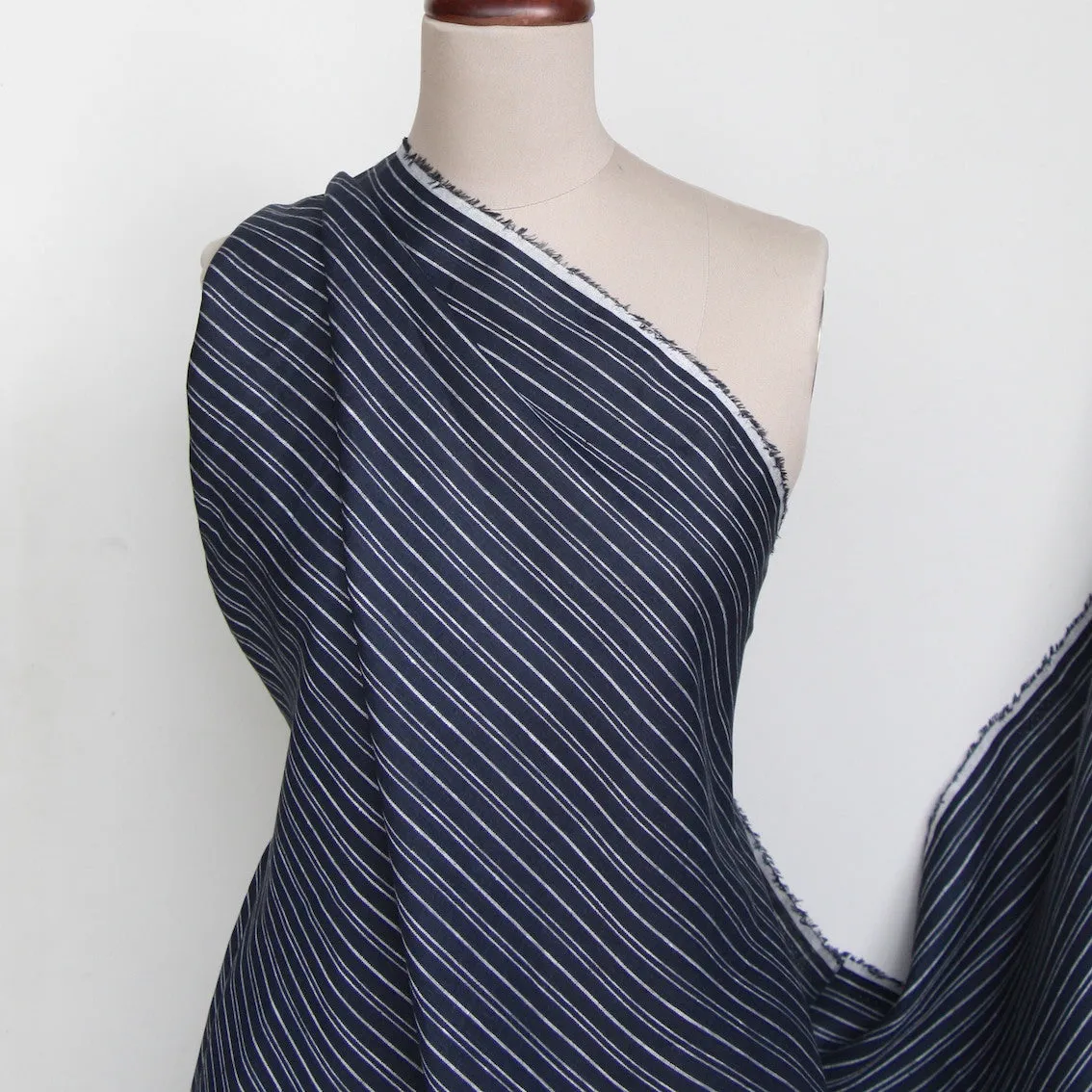 One Two Navy Bio Wash Linen