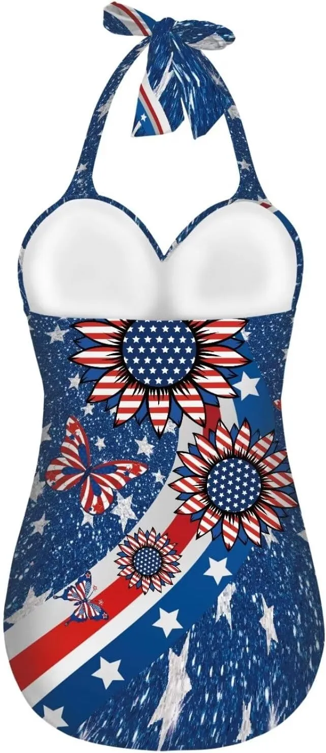 Patriotic One Piece Swimsuits for Women Sexy Swimsuits for Women One Piece