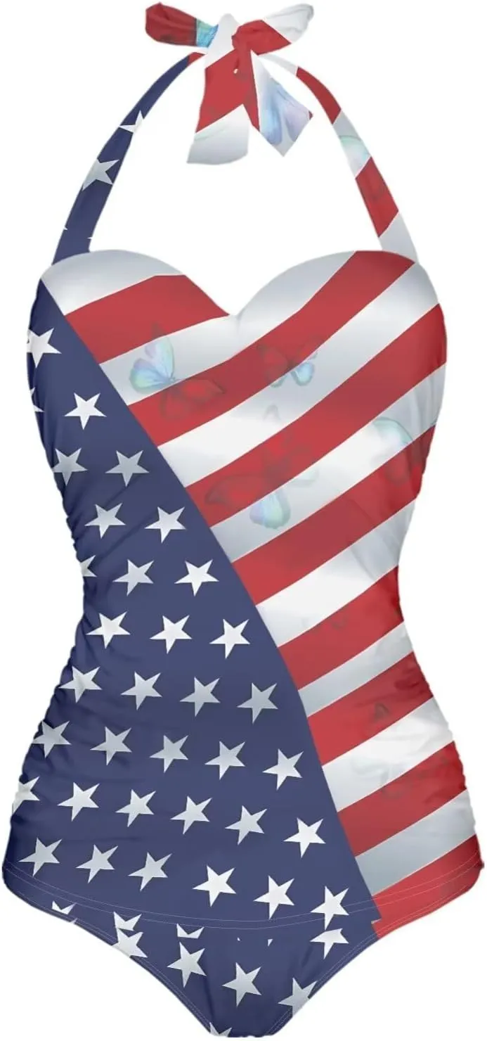 Patriotic One Piece Swimsuits for Women Sexy Swimsuits for Women One Piece