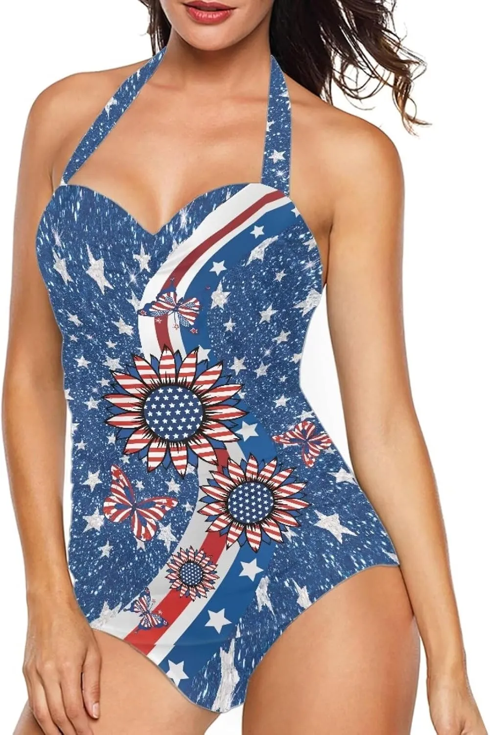 Patriotic One Piece Swimsuits for Women Sexy Swimsuits for Women One Piece
