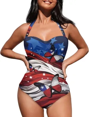 Patriotic One Piece Swimsuits for Women Sexy Swimsuits for Women One Piece