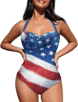 Patriotic One Piece Swimsuits for Women Sexy Swimsuits for Women One Piece