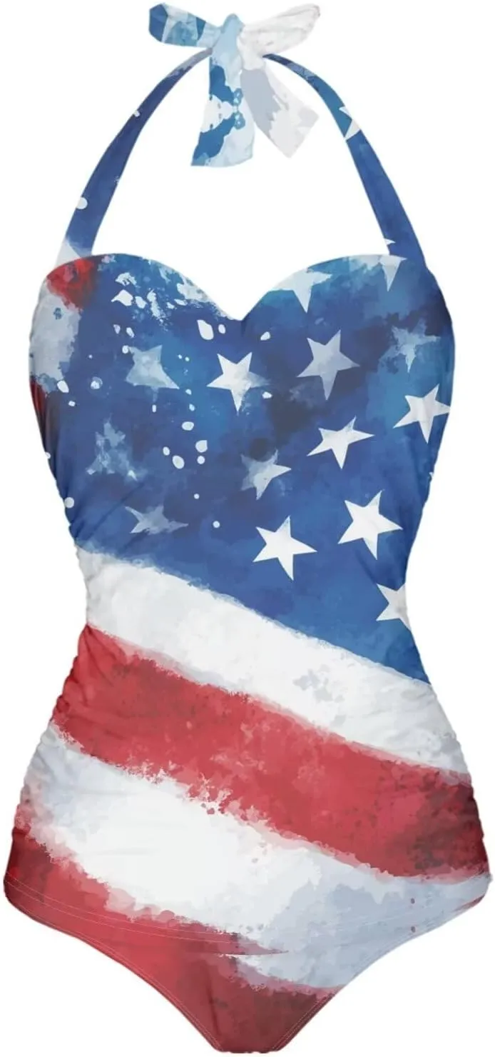Patriotic One Piece Swimsuits for Women Sexy Swimsuits for Women One Piece