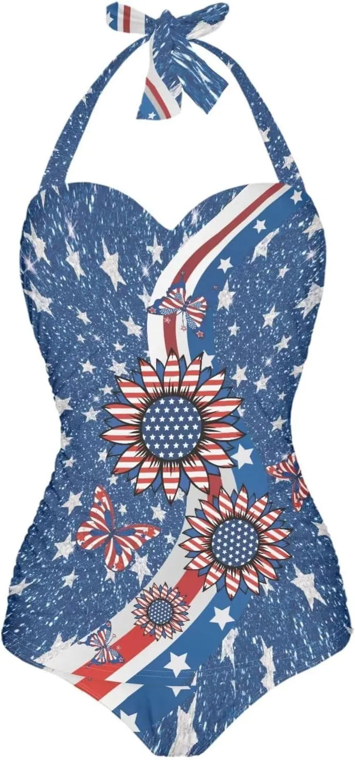Patriotic One Piece Swimsuits for Women Sexy Swimsuits for Women One Piece