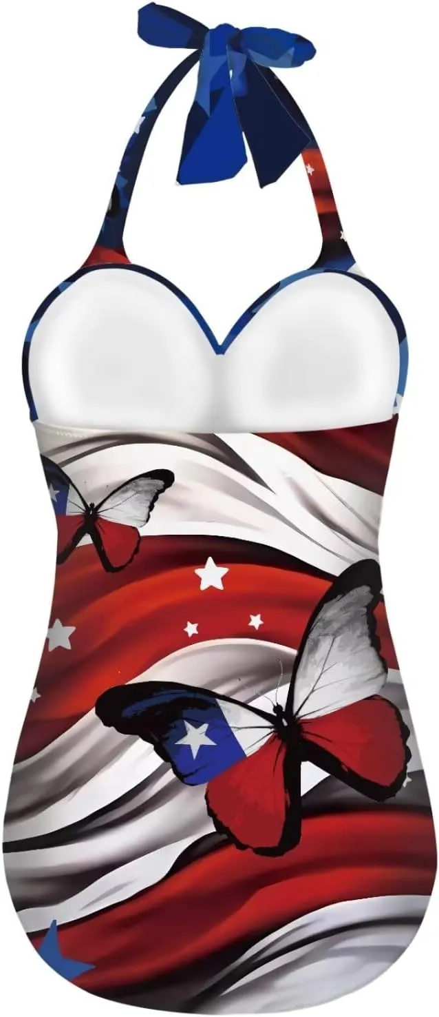 Patriotic One Piece Swimsuits for Women Sexy Swimsuits for Women One Piece