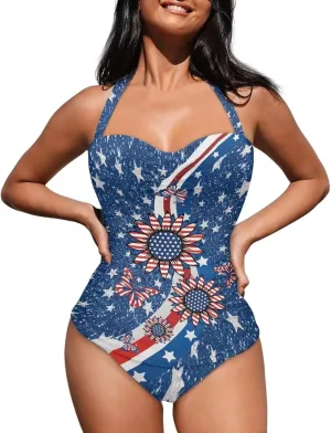 Patriotic One Piece Swimsuits for Women Sexy Swimsuits for Women One Piece