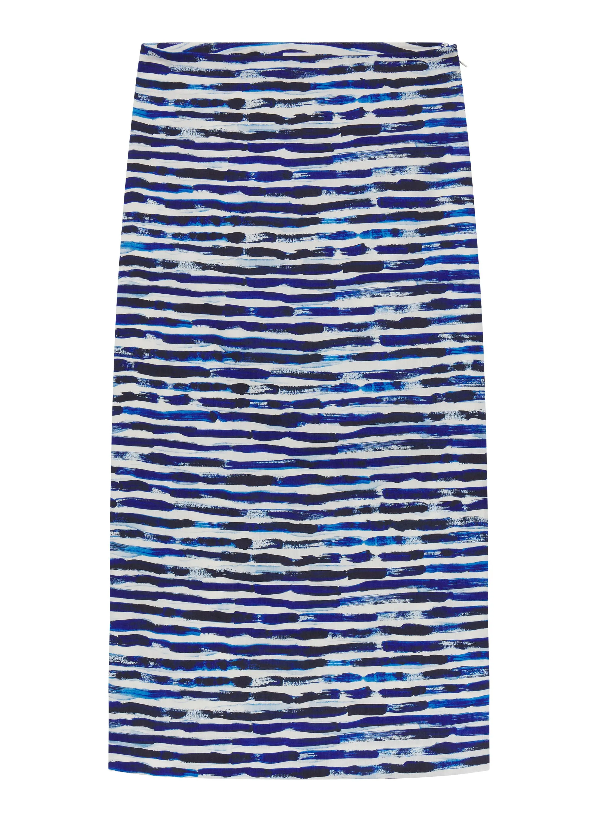 Phoebe Cotton Striped Midi Skirt