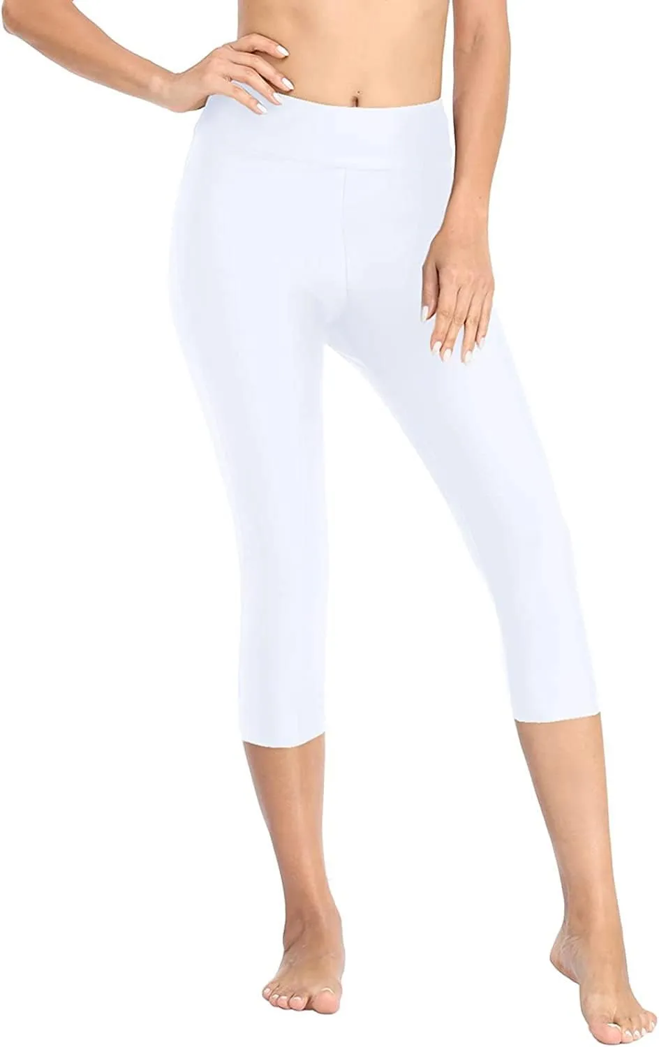 Pinup Fashion Swim Pants Women - Swimming Capris High Waisted Swimsuit Leggings UV Swimwear Tights