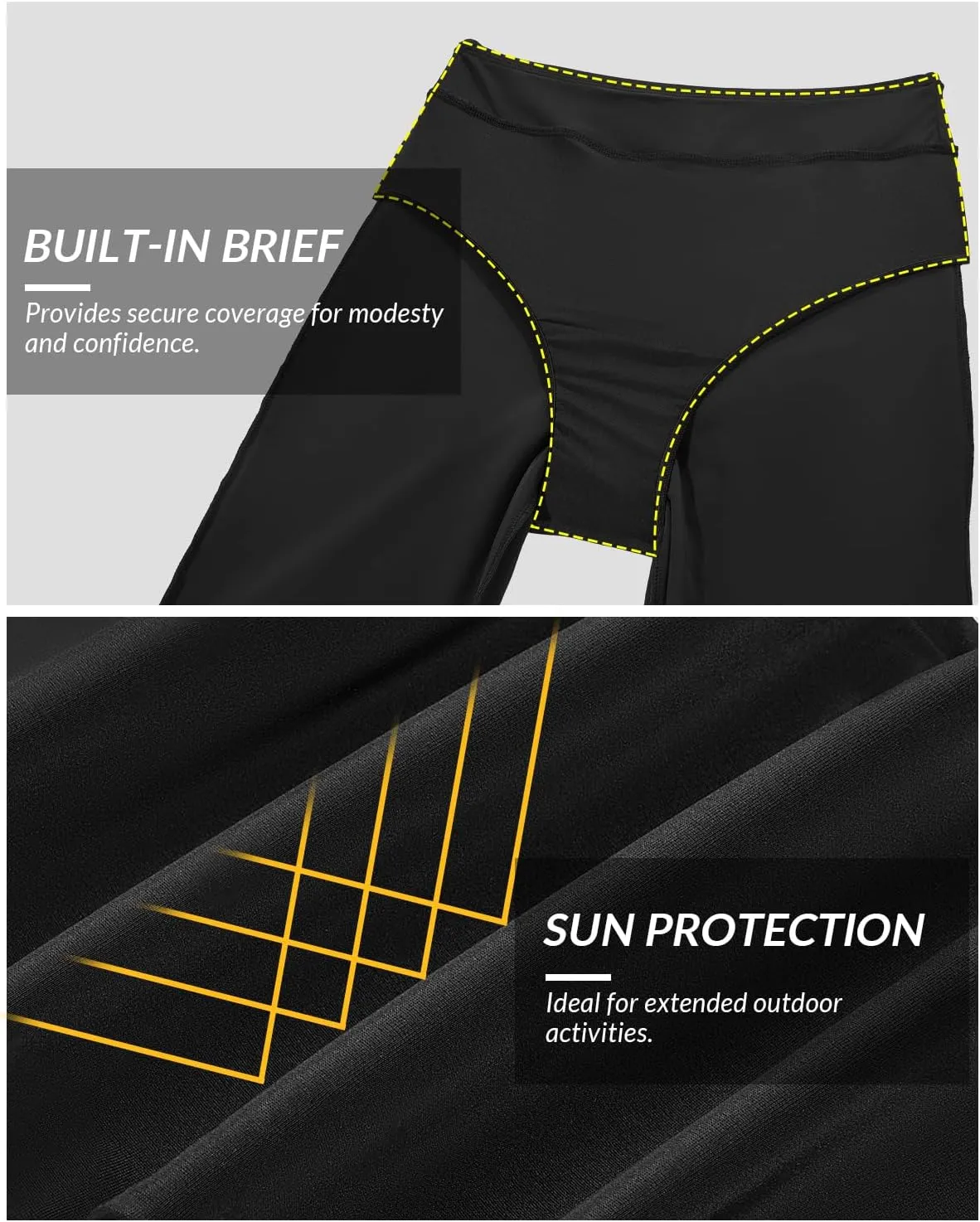 Pinup Fashion Swim Pants Women - Swimming Capris High Waisted Swimsuit Leggings UV Swimwear Tights