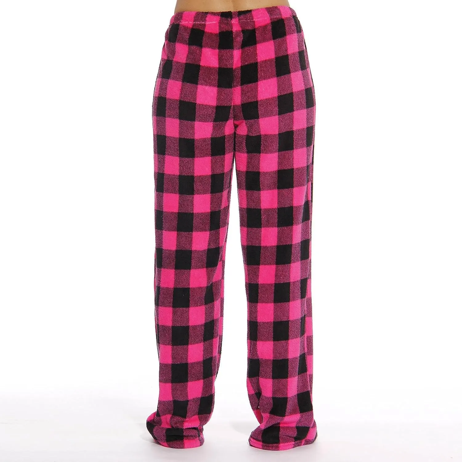 Plaid Pajama Pants Women Loose Flannel Pants Wide Leg Lounge Pj Bottoms Comfy Loungewear