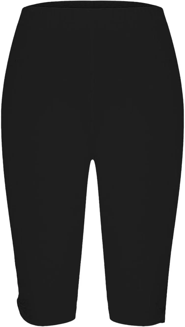 Plus Size Leggings Printed Stretch High Waist Elastic Cropped Pants Resort Beach Leggings Leggings with Pockets