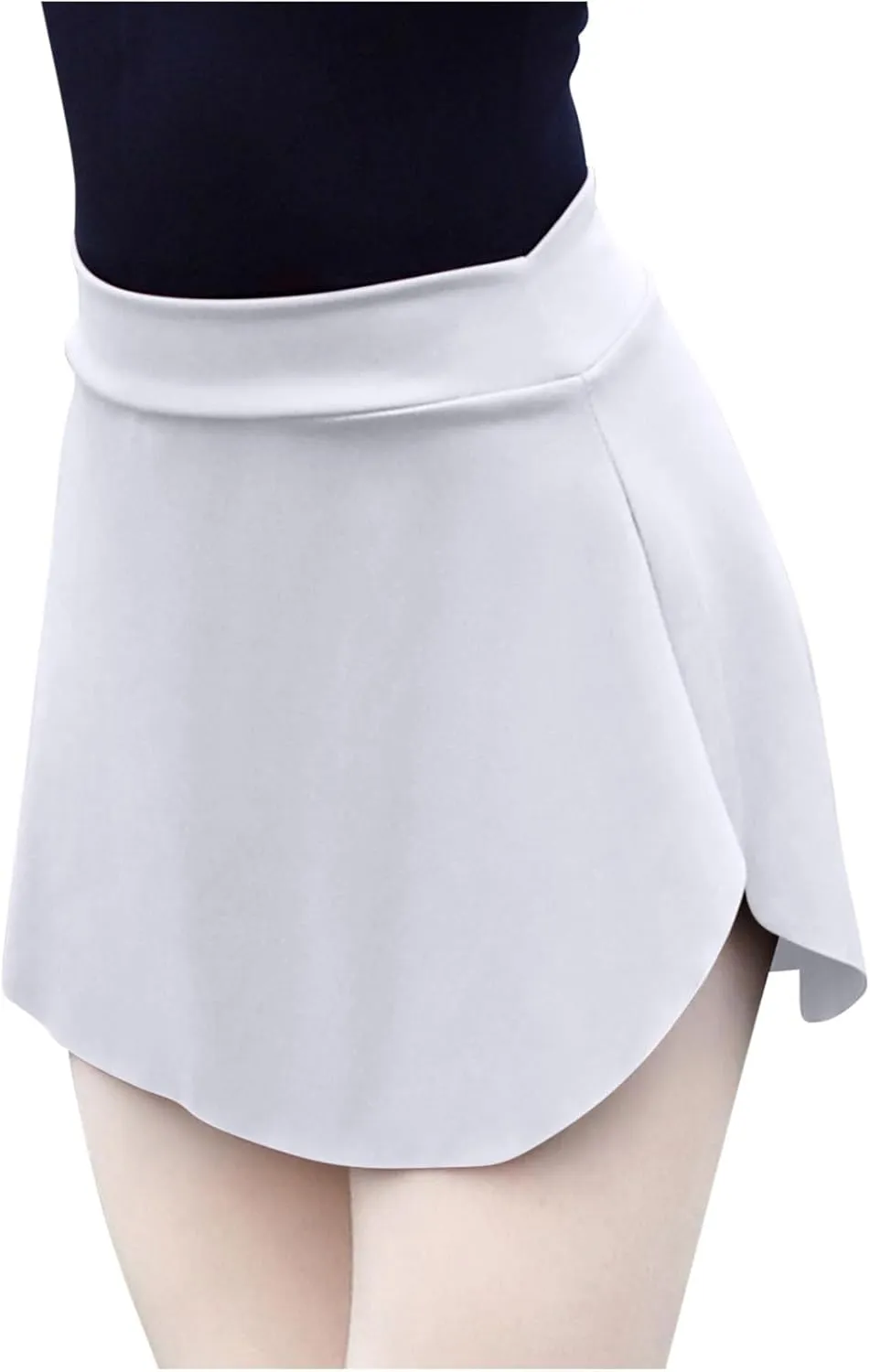 Pull On Ballet Skirt for Women Girls Solid Workout Skirts Elastic Mini Skirt for Dancing Casual Short Dance Skirts