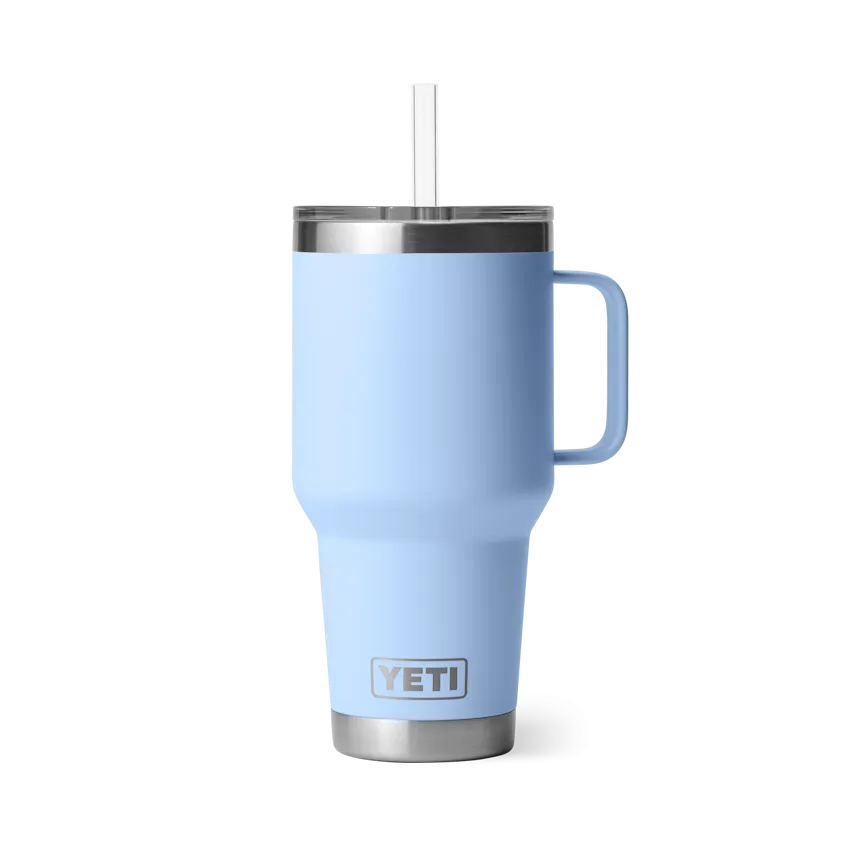 Rambler Straw Mug 35oz- Big Sky Blue