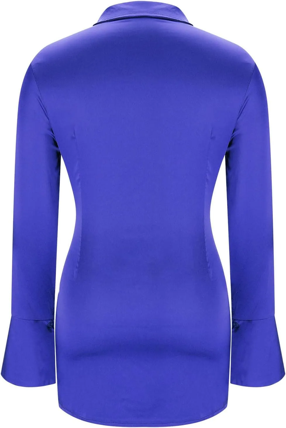 Shirt Dresses for Women Long Sleeve Button Down Satin Dress 2025 Mini Short Dress