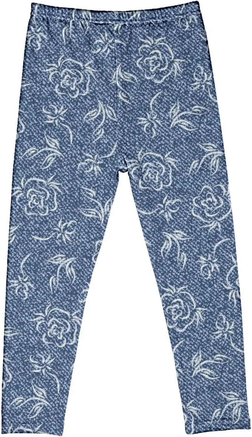 Sinzelimin 3-7T Baby Girls Leggings Pants High Waist Soft Stretchy Tights, Kids Summer Leggings Sweatpant for School Wearing