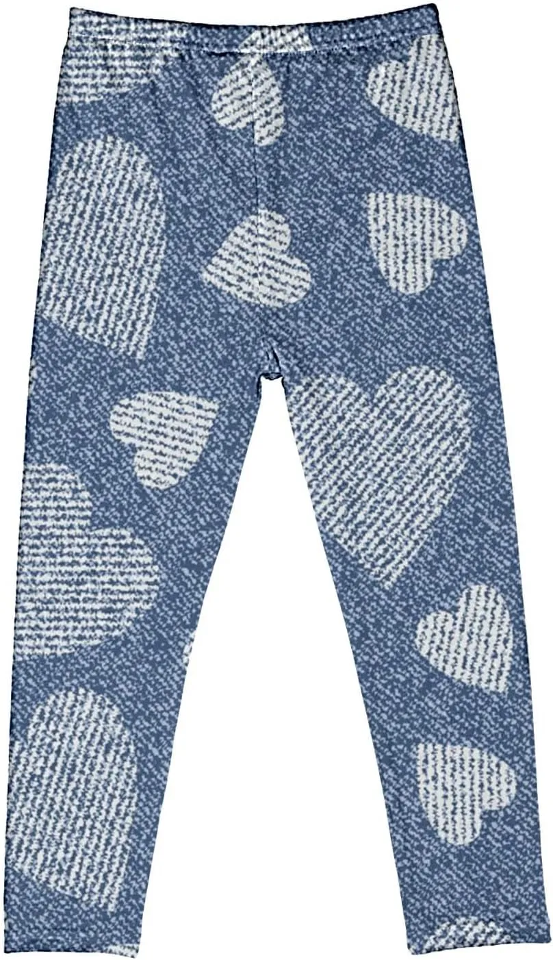Sinzelimin 3-7T Baby Girls Leggings Pants High Waist Soft Stretchy Tights, Kids Summer Leggings Sweatpant for School Wearing