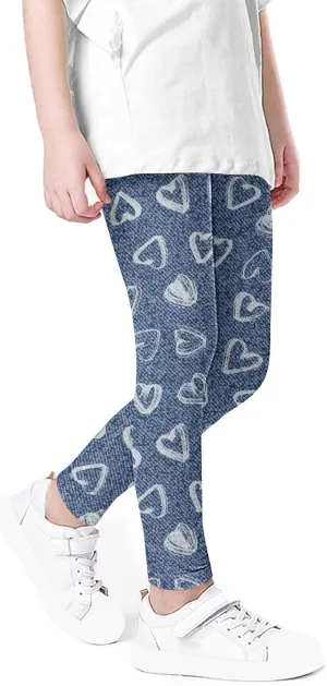 Sinzelimin 3-7T Baby Girls Leggings Pants High Waist Soft Stretchy Tights, Kids Summer Leggings Sweatpant for School Wearing