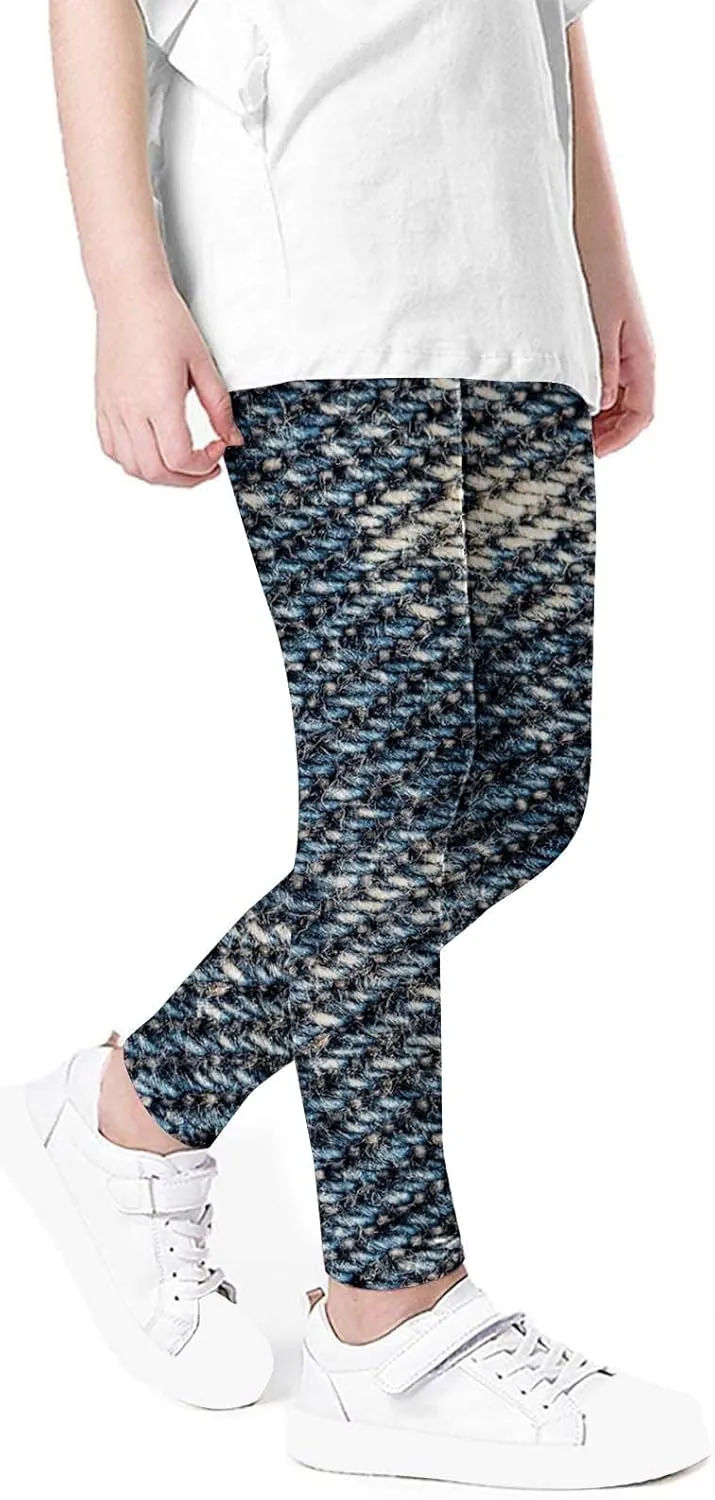 Sinzelimin 3-7T Baby Girls Leggings Pants High Waist Soft Stretchy Tights, Kids Summer Leggings Sweatpant for School Wearing