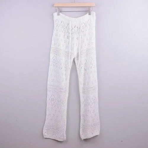 Solid Knitted Bikini Cover Up Pant