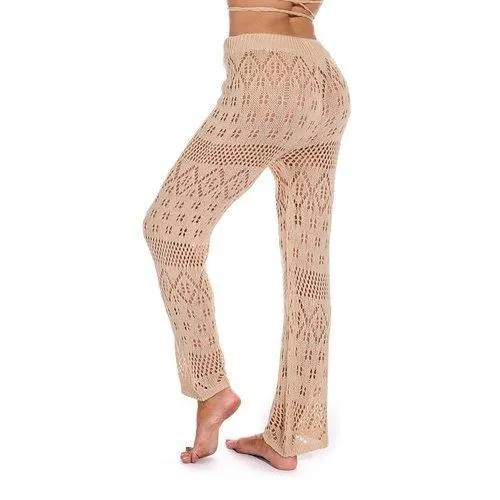 Solid Knitted Bikini Cover Up Pant