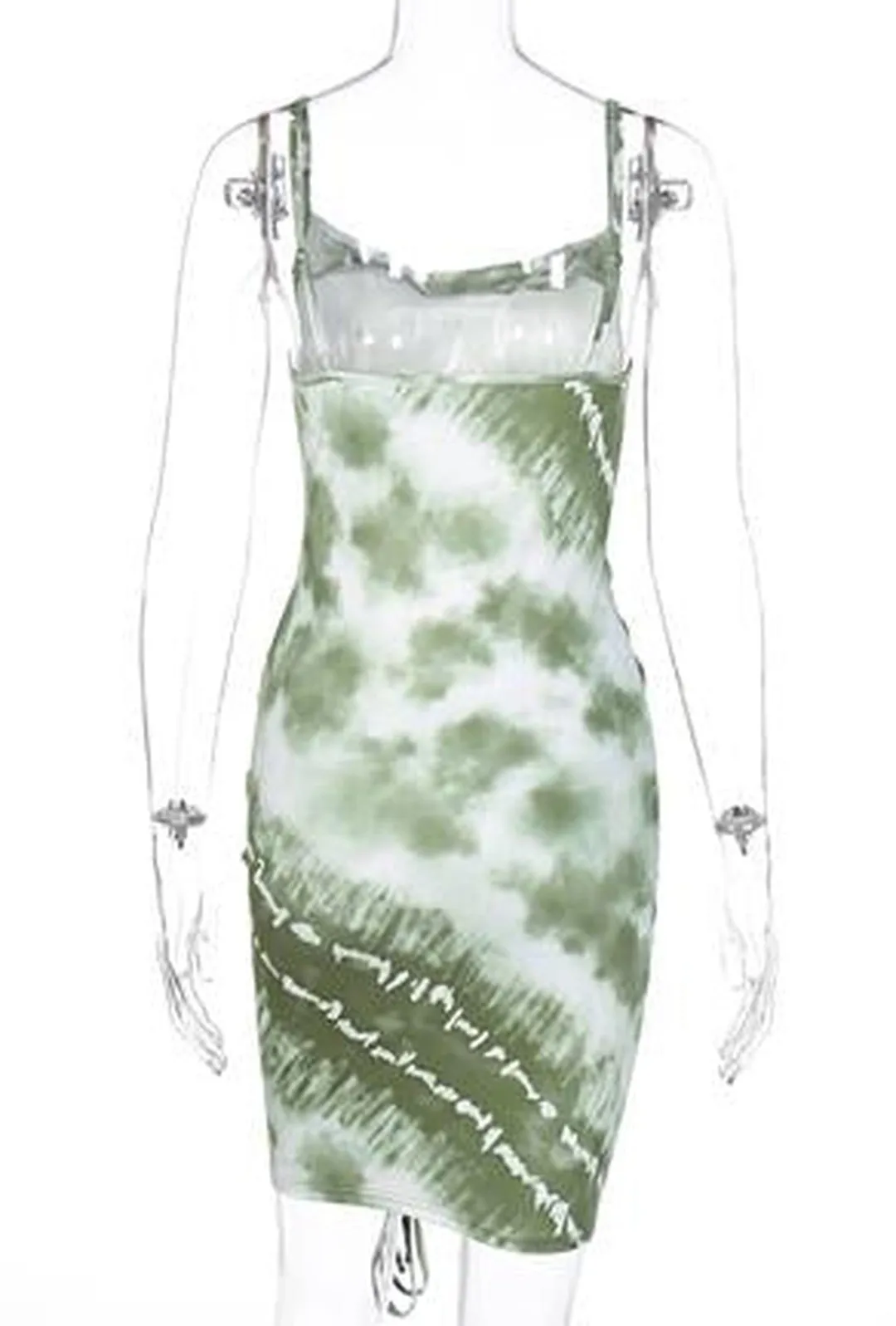 STEPH - RUCHED PRINTED DRESS