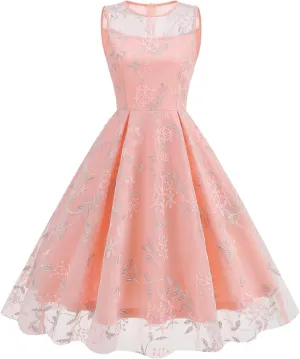 Summer Floral Embroidery Tulle Dress for Women Floral Embroidered Dress for Women Wedding Guest Formal Evening Party Gown