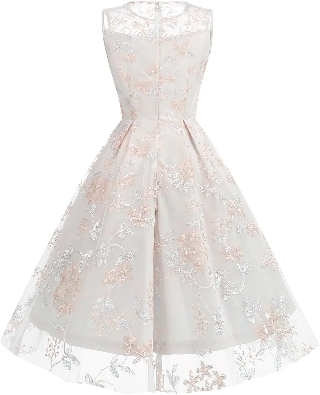 Summer Floral Embroidery Tulle Dress for Women Floral Embroidered Dress for Women Wedding Guest Formal Evening Party Gown