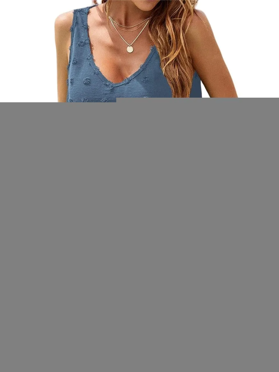 Sun Dresses for Women 2025 Vacation Sleeveless V Neck Tank Dress Polka Dot Beach Cover Up Loose Casual Swimsuit Dress