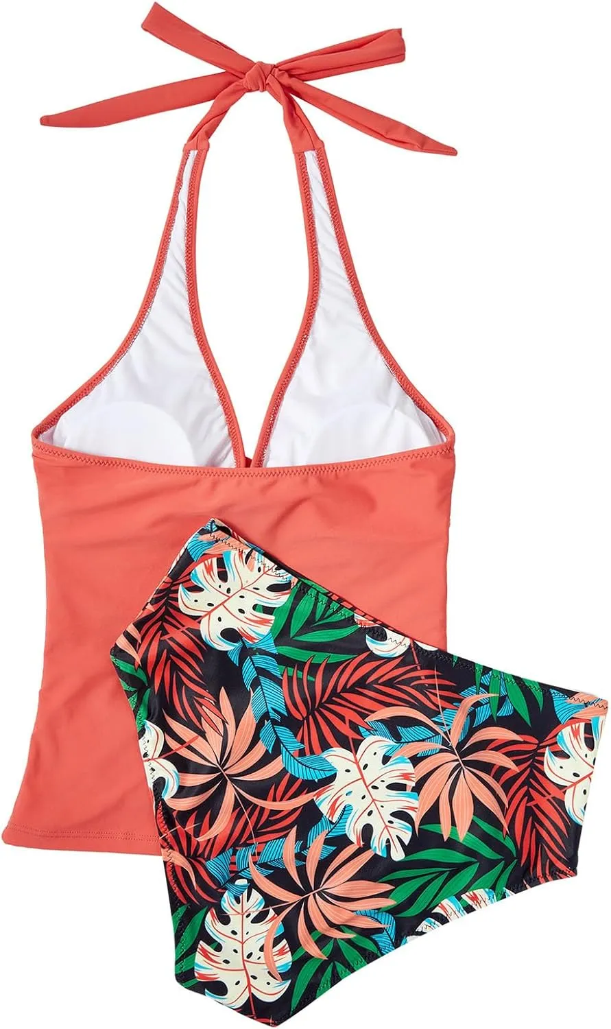 SUUKSESS Women Sexy Halter Tankini Bathing Suit Slimming Tummy Control Swimsuit