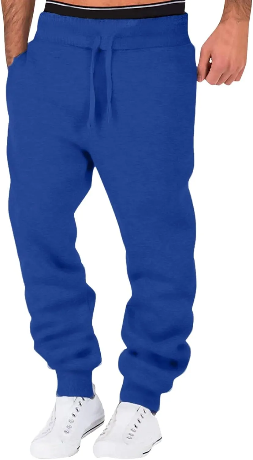 Sweatpants for Men Big and Tall Casual Mens Gifts Cargo Pants Hiking Workout Joggers Leg Multi-Pocket Sports Trousers