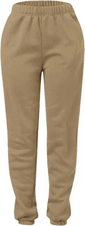 Sweatpants for Women Ladies Solid Color Drawstring Elastic Waist Casual Loose Foot Fleece Casual Athletic Workout