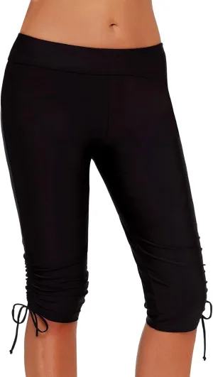 Swimming Water Pants Skirted Swim Shorts Cropped Capri Surf Leggings Wetsuit Pants UV Boardshorts for Women