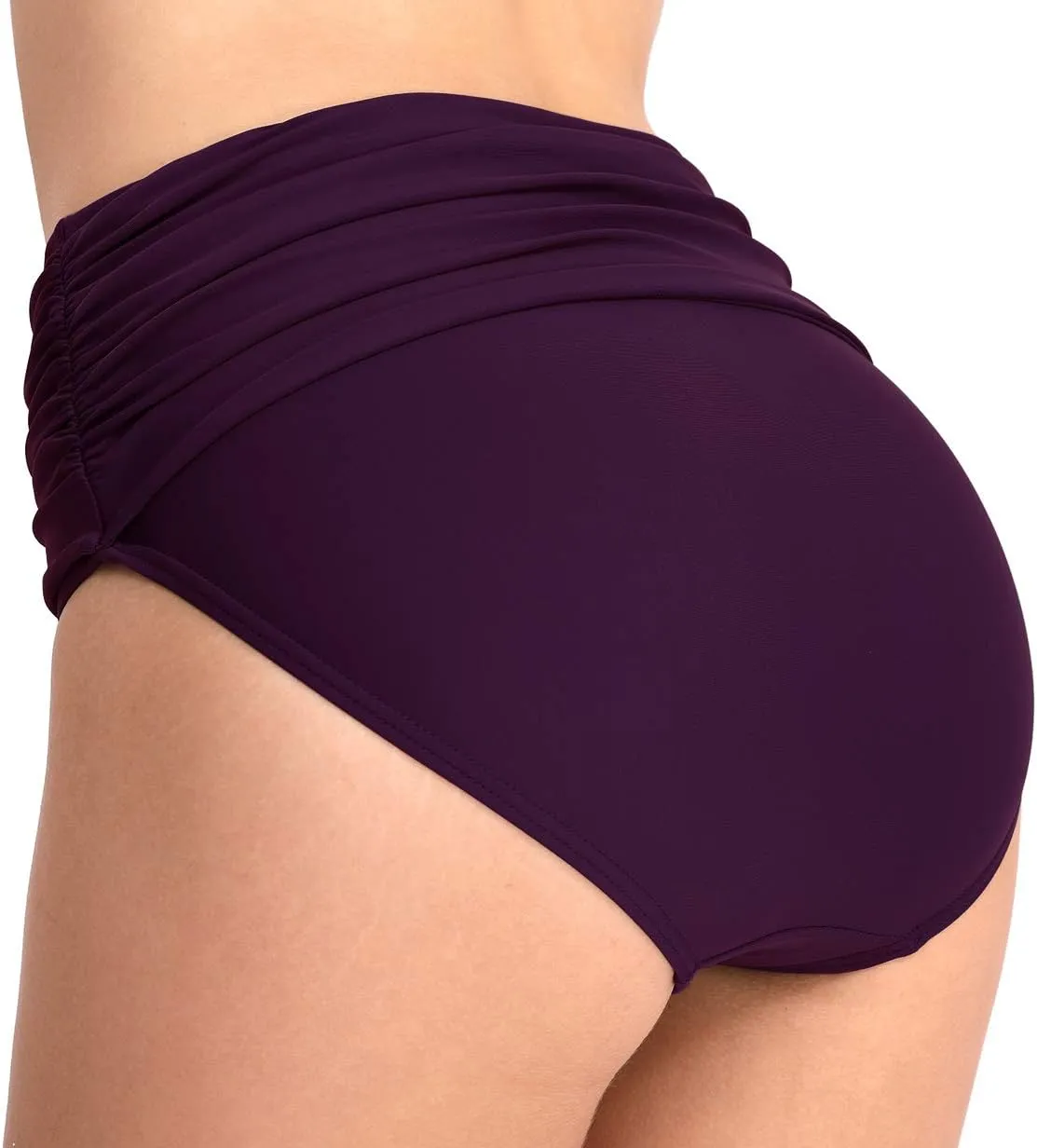 T1FE 1SFE Women High Waisted Bikini Bottoms Tummy Control Swimsuit Bottoms Ruched Full Coverage Swim Bottom High Rise