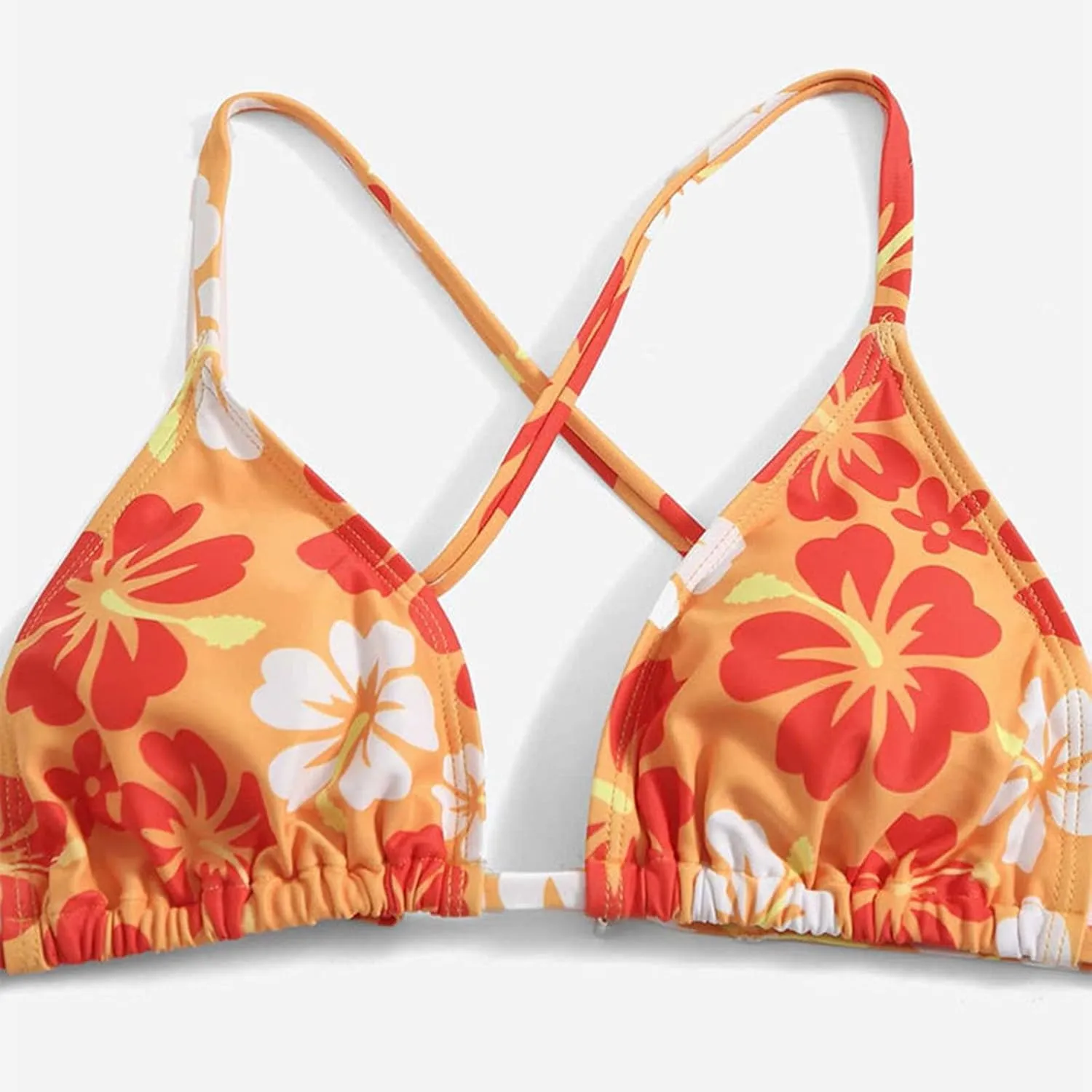 Teens Girls Flower Swimsuit 3 Piece Bathing Suits Cute Quick Dry Bikini Tankini Sets with Cover Ups Beach Skirt