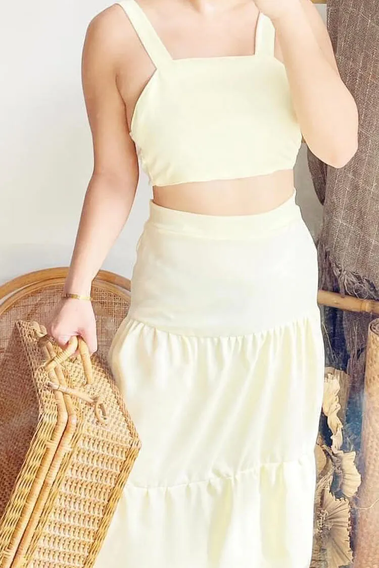 Therese Cropped Top and Tiered Skirt Coordinates
