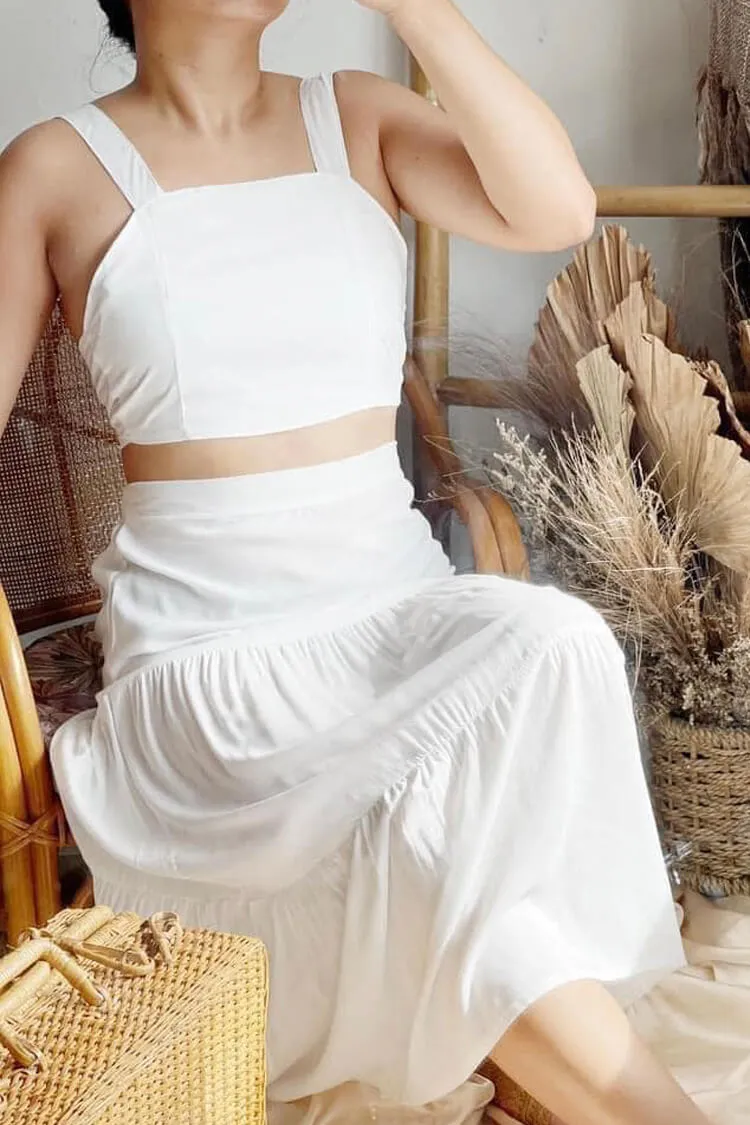 Therese Cropped Top and Tiered Skirt Coordinates