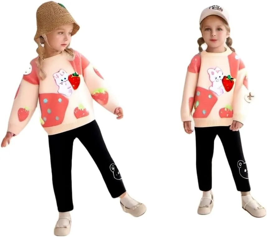 Toddler Leggings for Baby Girls Fleece Warm Pull On Bottoms Leggings Pants 9M-4T