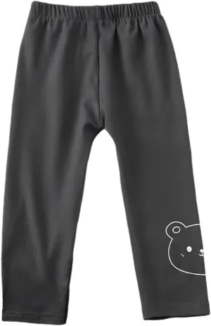Toddler Leggings for Baby Girls Fleece Warm Pull On Bottoms Leggings Pants 9M-4T