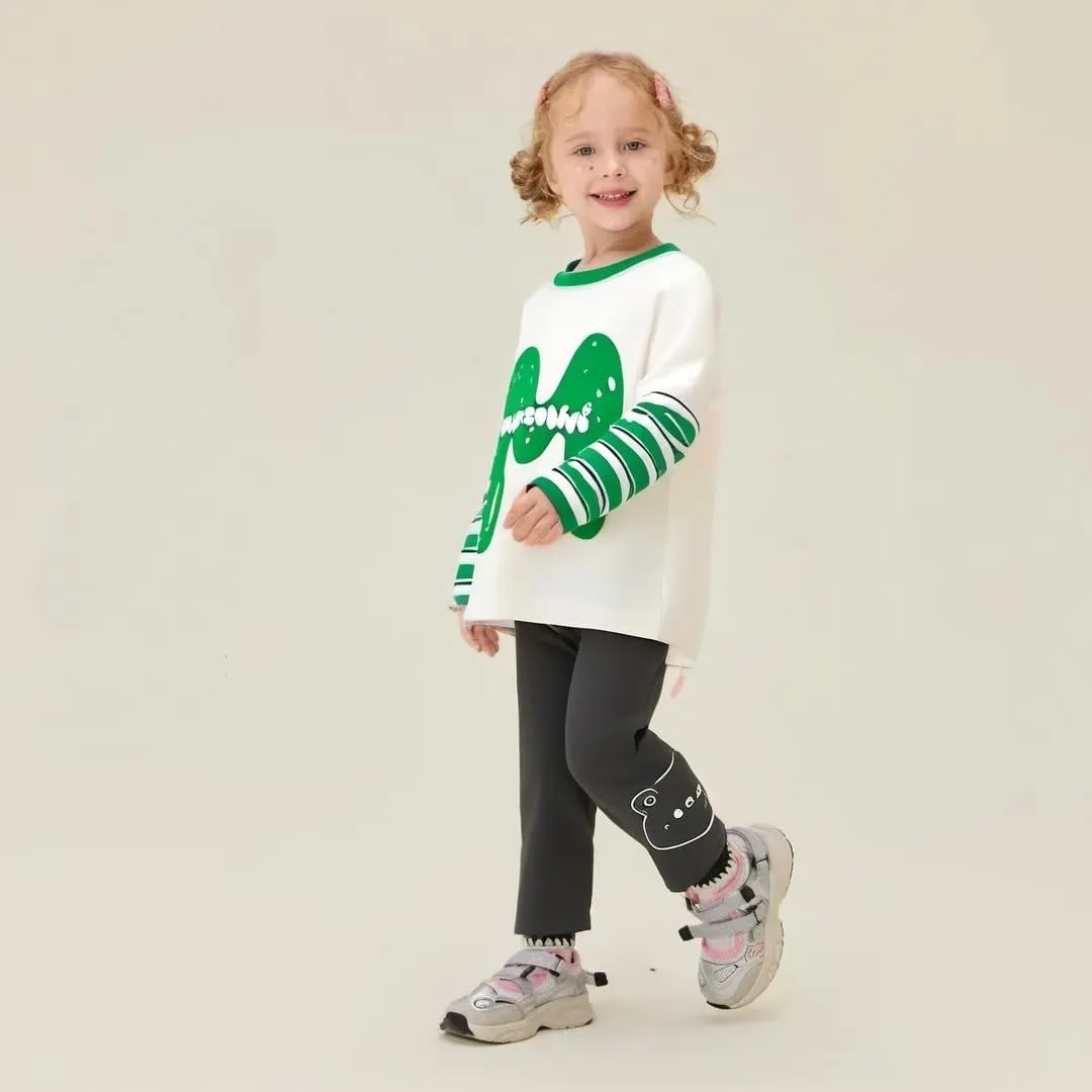 Toddler Leggings for Baby Girls Fleece Warm Pull On Bottoms Leggings Pants 9M-4T