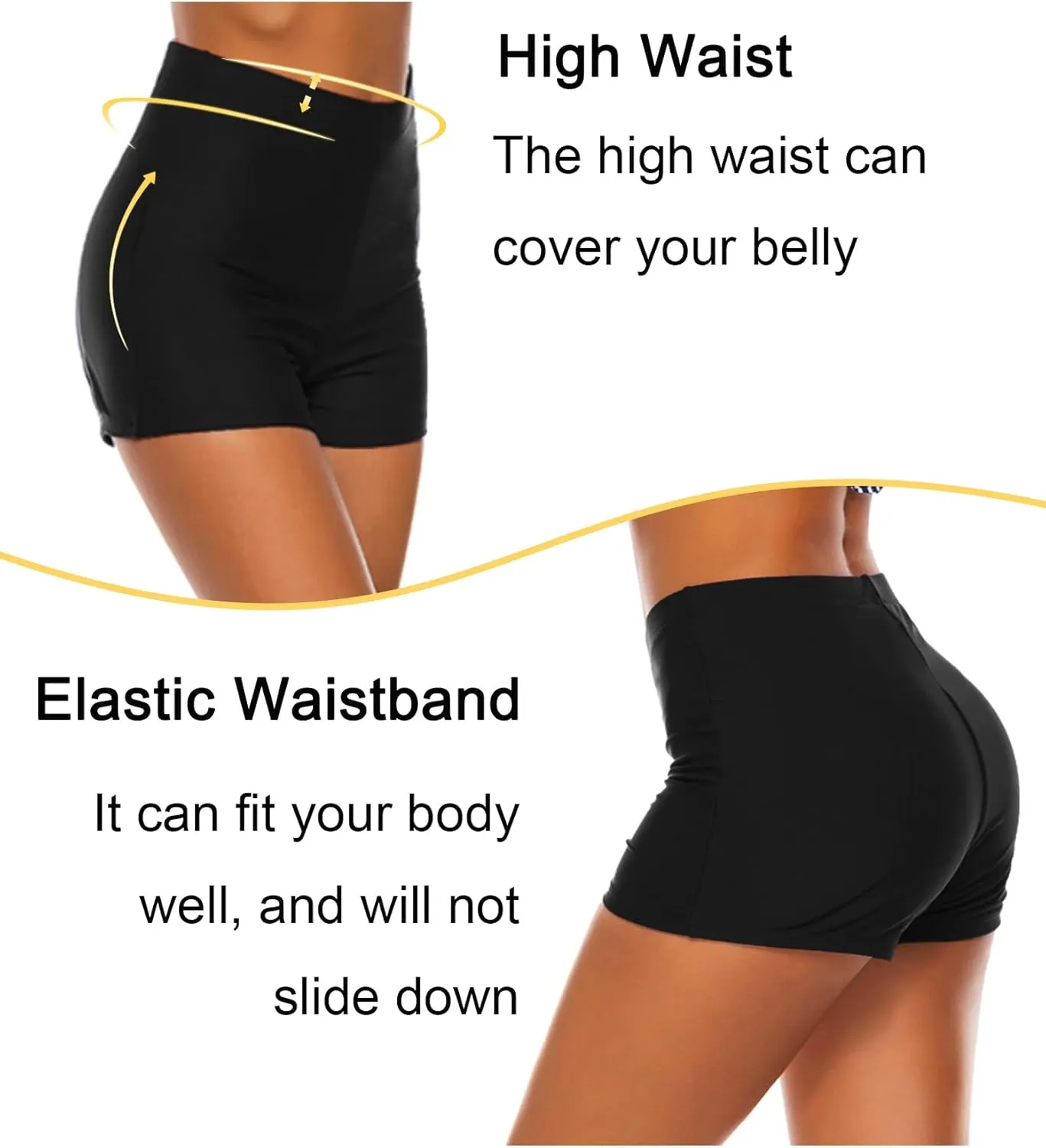 Tournesol Women's Swim Shorts High Waisted Bathing Suit Bottoms Swimsuit Boy Shorts Swimming Bottoms