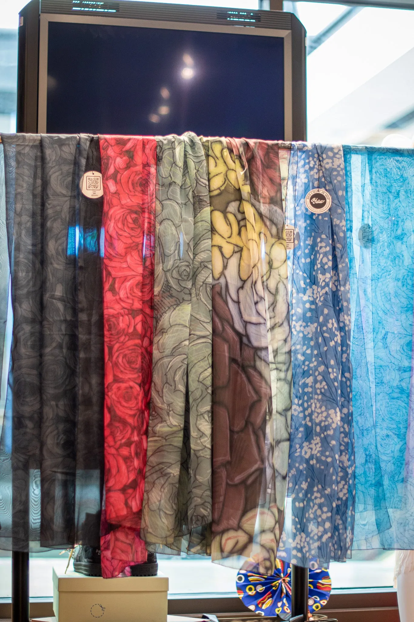 Turquoise Rose Voile Sarong