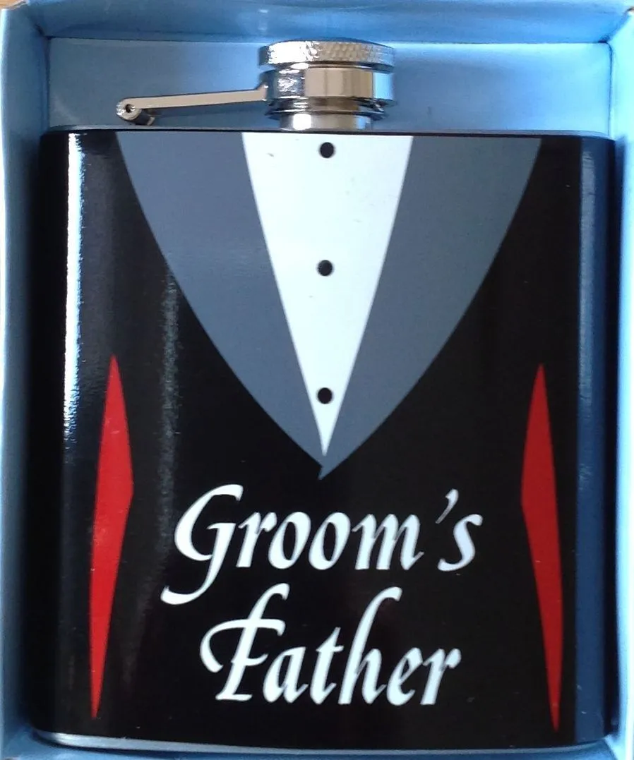 Wedding Hip Flask Gift - Usher Best Man Groom Father of Bride/Groom NEW in Box